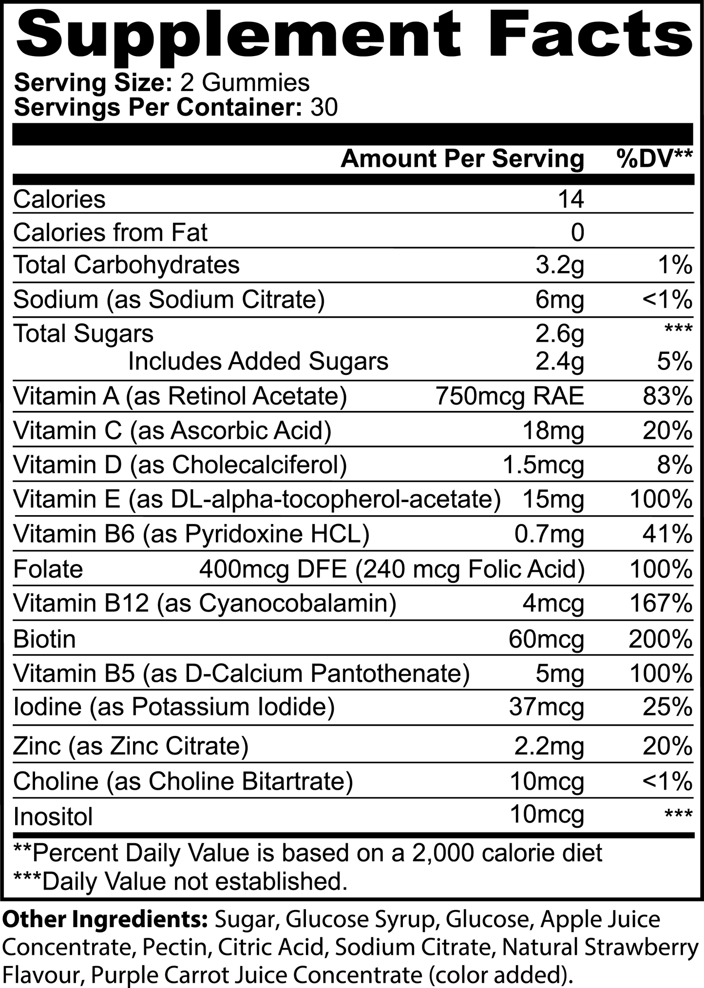 FocusFuel™ Multivitamin Bear Gummies (Adult)